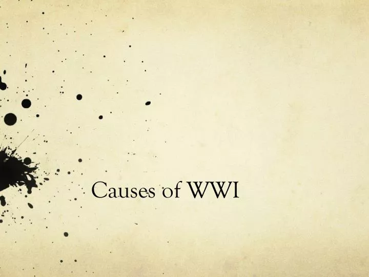 causes of wwi