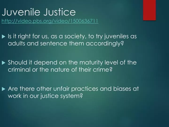 juvenile justice http video pbs org video 1500636711