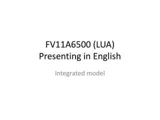 FV11A6500 (LUA) Presenting in English