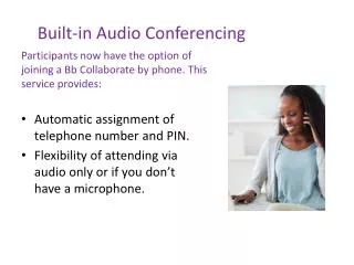 Built-in Audio Conferencing