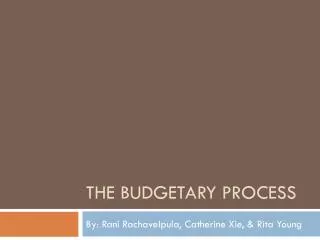 The Budgetary Process