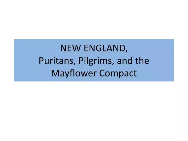 new england puritans pilgrims and the mayflower compact