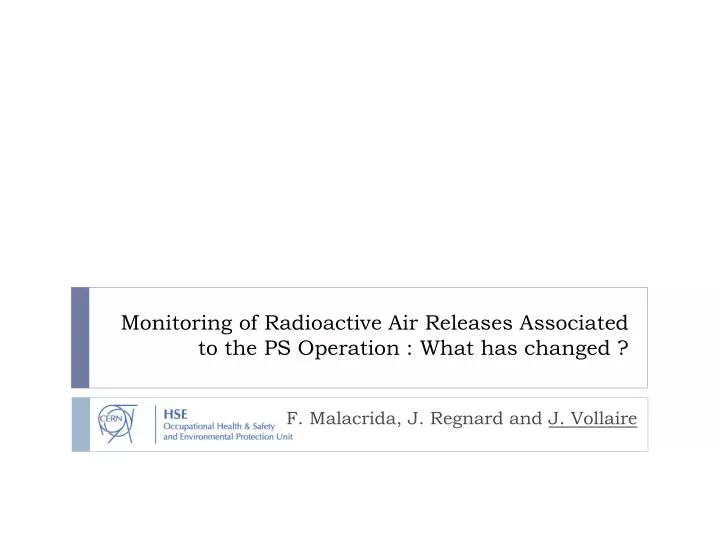 monitoring of radioactive air releases associated to the ps operation what has changed