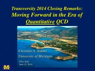 Transversity 2014 Closing Remarks: Moving Forward in the Era of Quantitative QCD