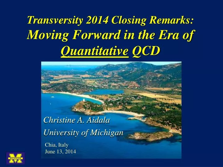 transversity 2014 closing remarks moving forward in the era of quantitative qcd
