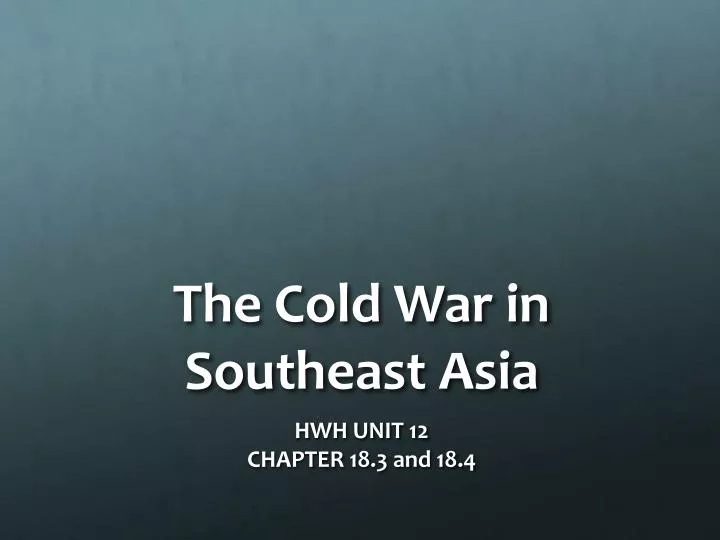 the cold war in southeast asia