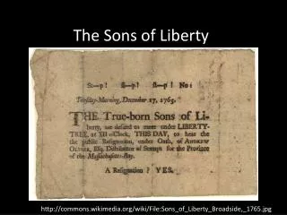 The Sons of Liberty