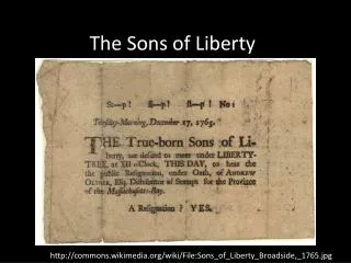 the sons of liberty