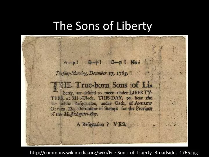 the sons of liberty