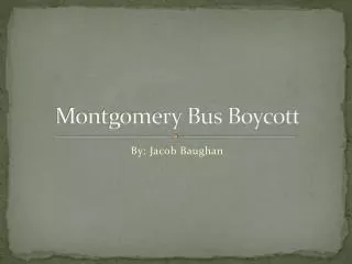 Montgomery Bus Boycott