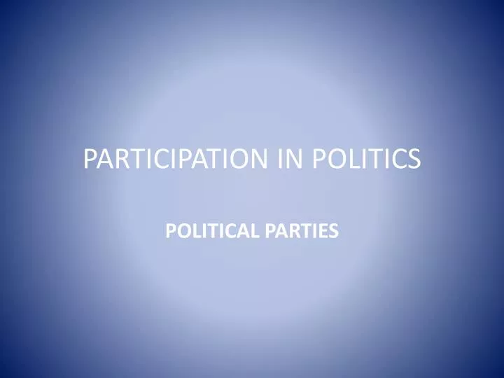 participation in politics