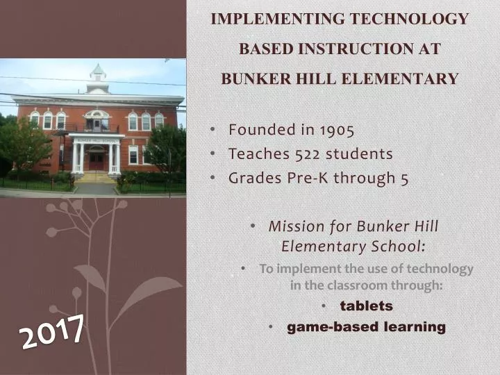 implementing technology based instruction at bunker hill elementary