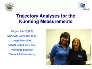 Trajectory Analyses for the Kunming Measurements