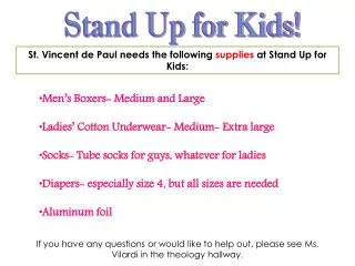 Stand Up for Kids!