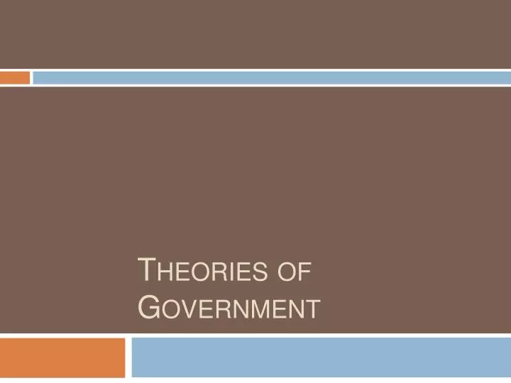 theories of government