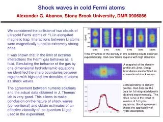 Shock waves in cold Fermi atoms Alexander G. Abanov , Stony Brook University, DMR 0906866