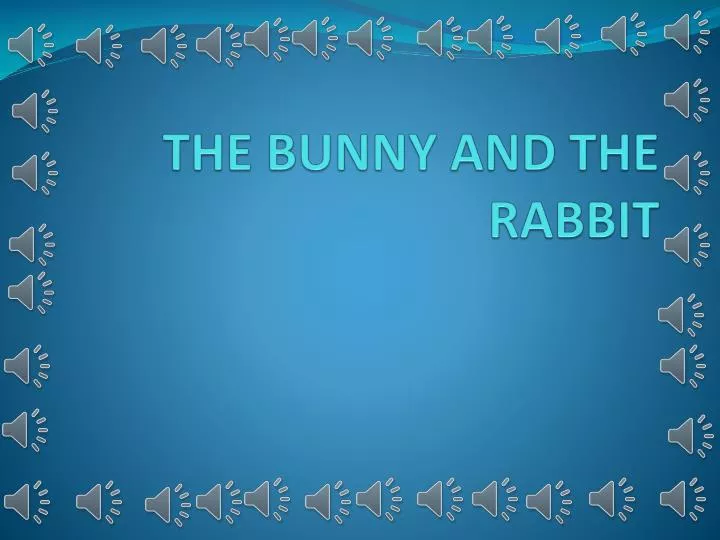 the bunny and the rabbit