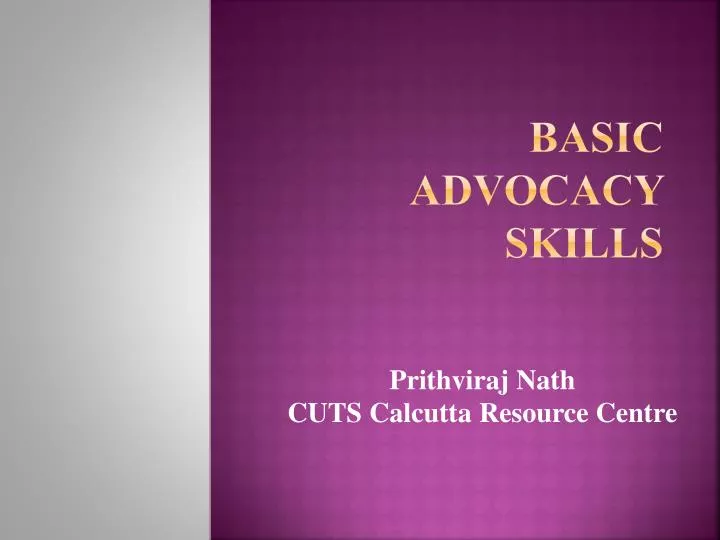 basic advocacy skills
