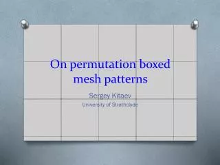 On permutation boxed mesh patterns