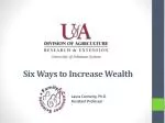 Six Ways to Increase Wealth - slide 1