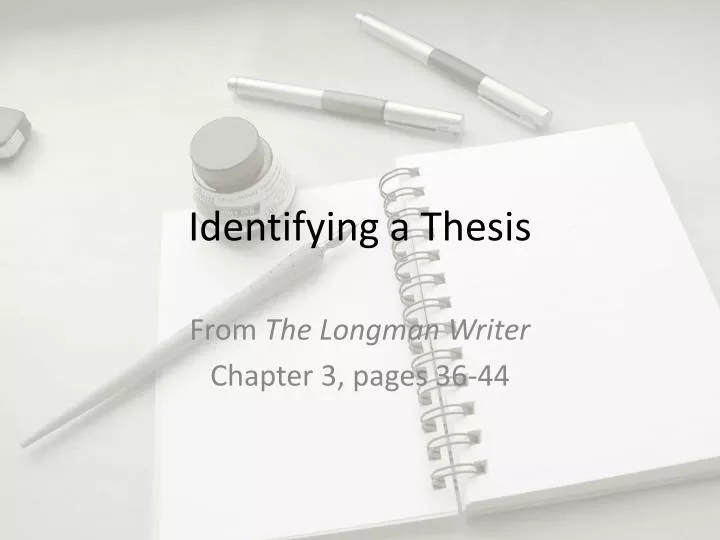 identifying a thesis