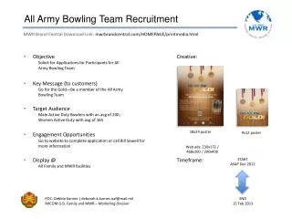 All Army Bowling Team Recruitment