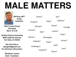 MALE MATTERS