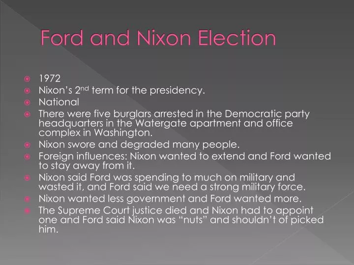 ford and nixon election