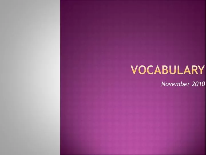 vocabulary