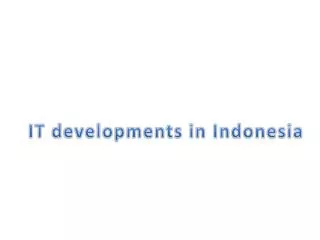 IT developments in Indonesia