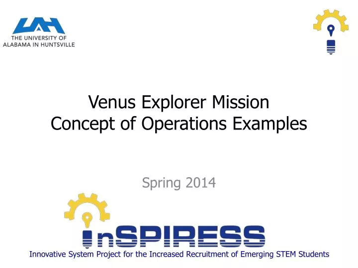 venus explorer mission concept of operations examples