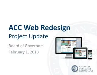 ACC Web Redesign Project Update