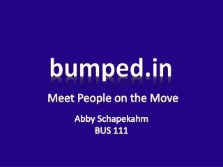 Meet People on the Move