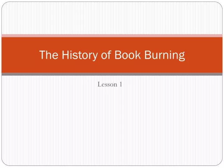 the history of book burning