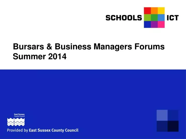 bursars business managers forums summer 2014