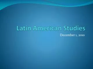 Latin American Studies