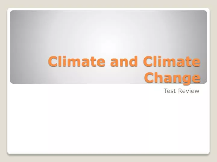 climate and climate change