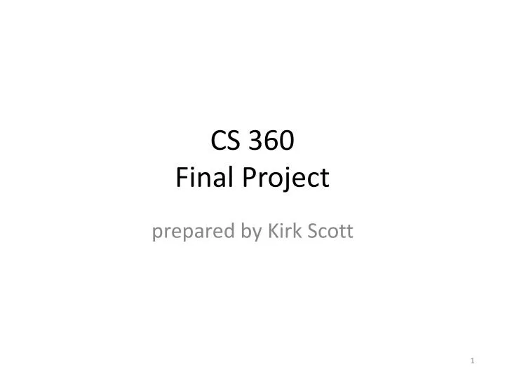 cs 360 final project