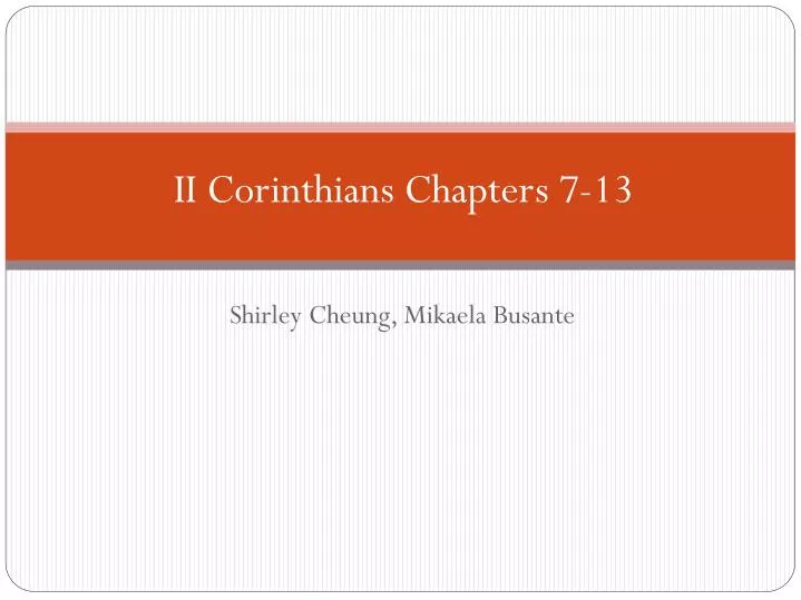 ii corinthians chapters 7 13