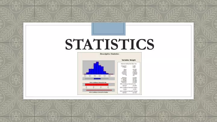 statistics