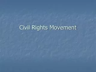 civil rights movement