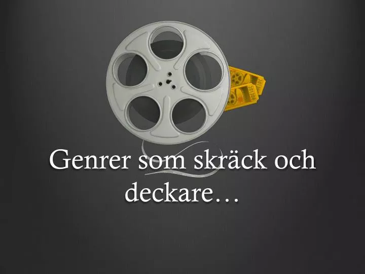 genrer som skr ck och deckare