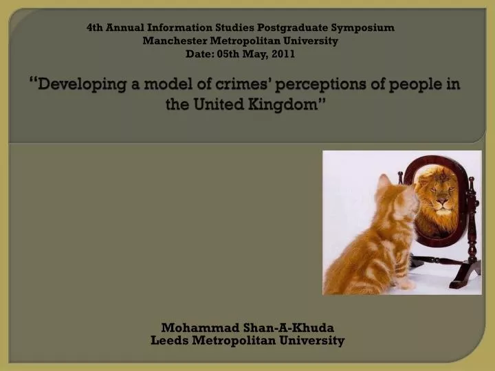 developing a model of crimes perceptions of people in the united kingdom