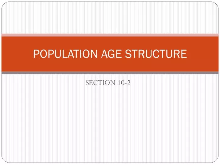 population age structure