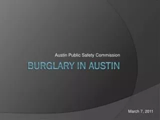 Burglary in Austin