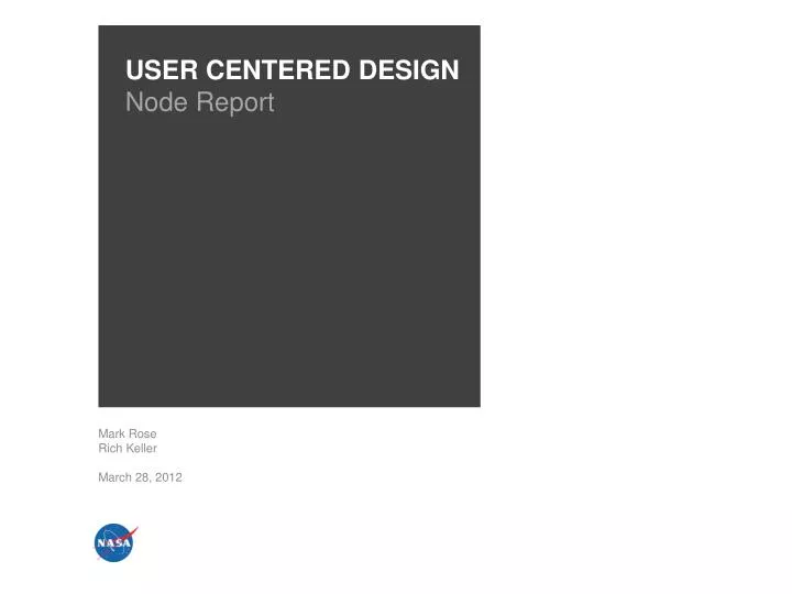 user centered design node report