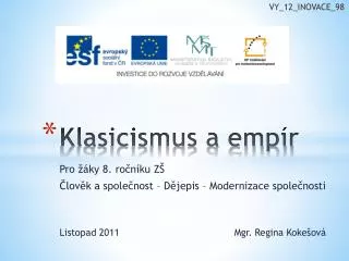 klasicismus a emp r