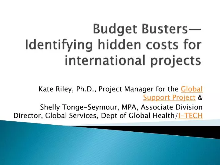 budget busters identifying hidden costs for international projects