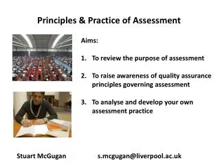 Principles &amp; Practice of Assessment