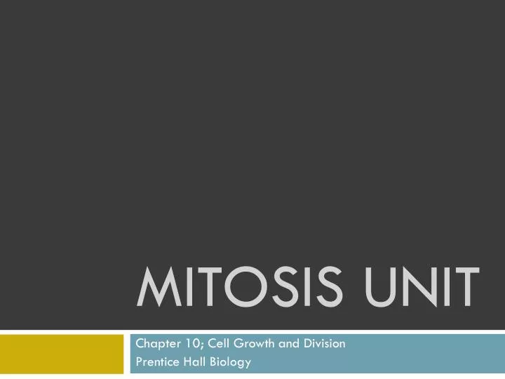 mitosis unit